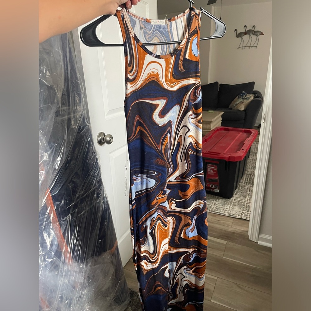 Geometric long dress